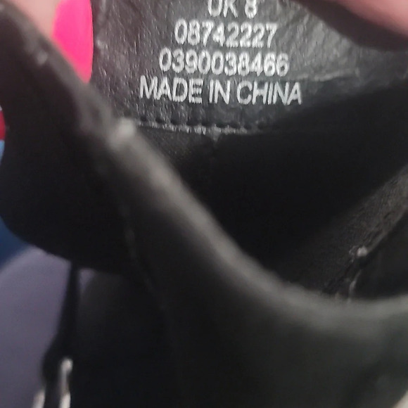 Asos design black suede silver Fallon heeled ankle boots sz 10 - Picture 4 of 7